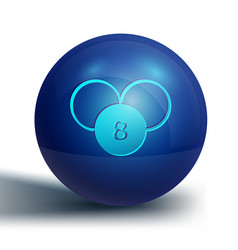 Blue Bingo Or Lottery Ball On Bingo Card