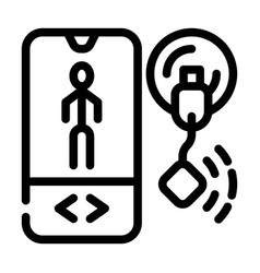 Mobile Control Ems Training Line Icon