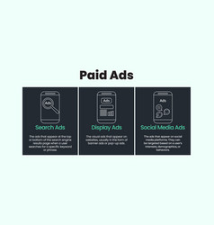 Paid Ads Banner On Light And Dark Background