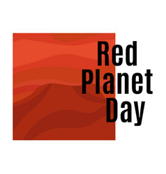 Red Planet Day Idea For Poster Banner Flyer