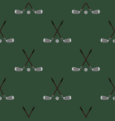 Crossed Golf Clubs Seamless Pattern Simple