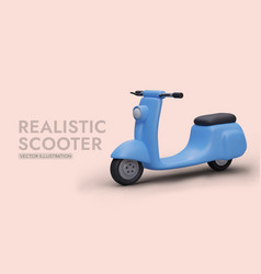 Realistic Colored Scooter Awaits Its Owner Poster