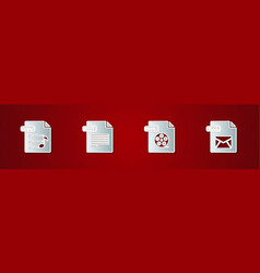 Set M3u File Document Txt Avi And Eml Icon