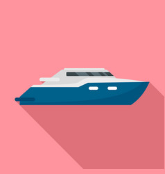 Luxury Yacht Icon Flat Style