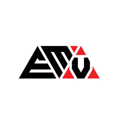 Emv Triangle Letter Logo Design With Triangle