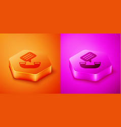 Isometric Telephone Conversation Icon Isolated On