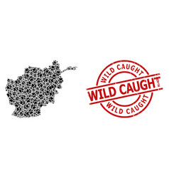 Scratched Wild Caught Badge And Tiger Fingerprints