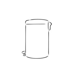 Sketched Empty Trash Bin Desktop Icon Doodle