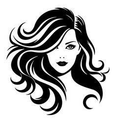 Women Short Hair Style Icon Logo