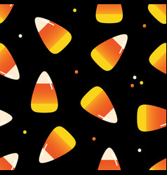 Candy Corn Sweets And Dots Halloween Pattern