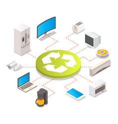 Electronics E-waste Recycle 3d Info Graphic