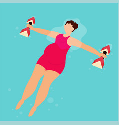 Pregnant Woman Doing Water Aerobics