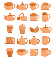 Tea Time On A White Background