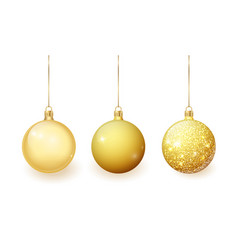 Gold Christmas Tree Toy Set Isolated