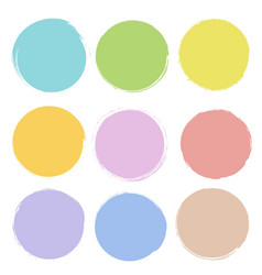 Pastel blobs big set isolated transparent Vector Image