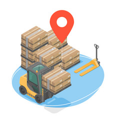 Tracking Warehouse Cargo Management Forklift