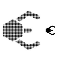 Halftone Dotted Microrobot Icon