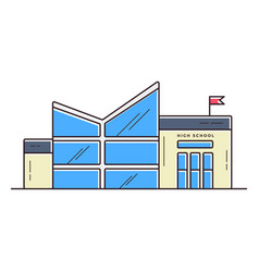 Modern High School Building Icon