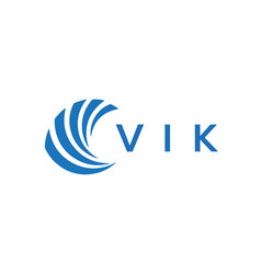 Vik Letter Logo Design On White Background