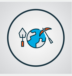 Geoscience Icon Colored Line Symbol Premium