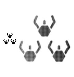 Halftone Dotted Microrobots Icon