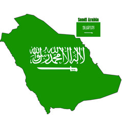 Saudi Arabia Map And Flag