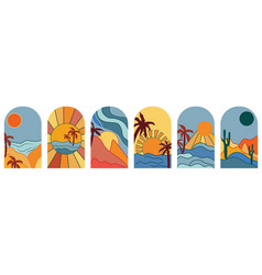 Sunset In The Sea With A Palm Tree Set Background