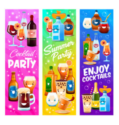 Cartoon Drink And Cocktail Beverage Characters