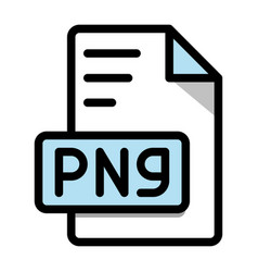 Png File Format Icon Bold Outline Design