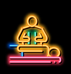 Thailand Relaxation Massage Neon Glow Icon