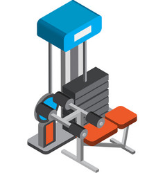 Weight Lifting Equipment In 3d Isometric Style