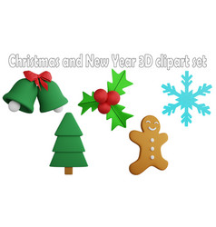 Christmas And New Year Clipart Element 3d Render