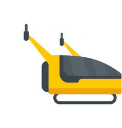 Drive Unmanned Taxi Icon Flat Isolated