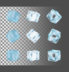 Ice cubes set Royalty Free Vector Image - VectorStock