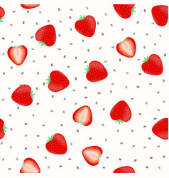 Strawberry Chia Seamless Pattern Healthy Food