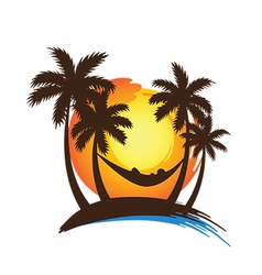 Tropical beach Royalty Free Vector Image - VectorStock