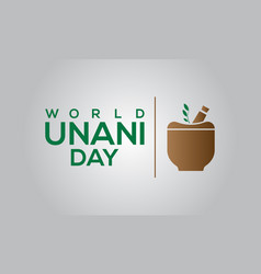 World Unani Day Herbal Concept Template