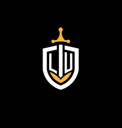 Creative Letter Lu Logo Gaming Esport With Shield