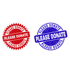 Please Donate Round And Rosette Stamps