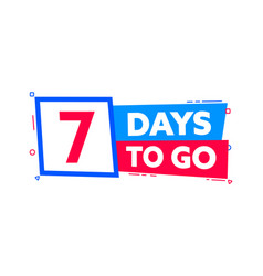 7 Days To Go Countdown Timer Left