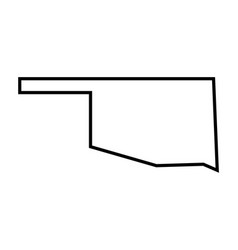 Oklahoma Black Outline Map State Of Usa