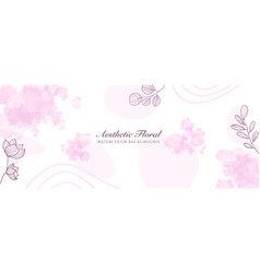 Watercolor Wide Banner Cover Or Web Page