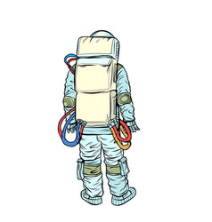 Astronaut Stands With His Back