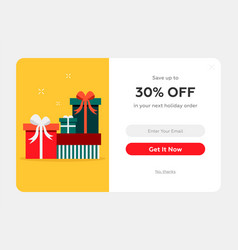 Holiday Discount Popup With Present Boxes