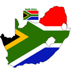 South Africa Map And Flag