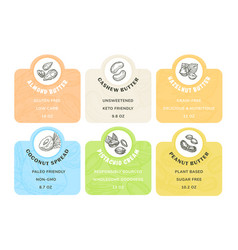 Sticker Design Set For Nut Butter Package