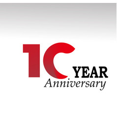 10 Year Anniversary Red Template Design