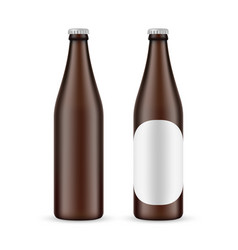 500ml Amber Beer Bottle With Label And Blank