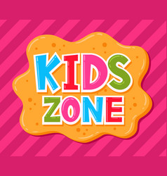 Cartoon Kids Zone Poster Children Playroom