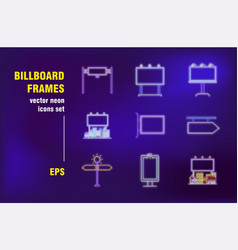 Billboard Frames Neon Signs Set